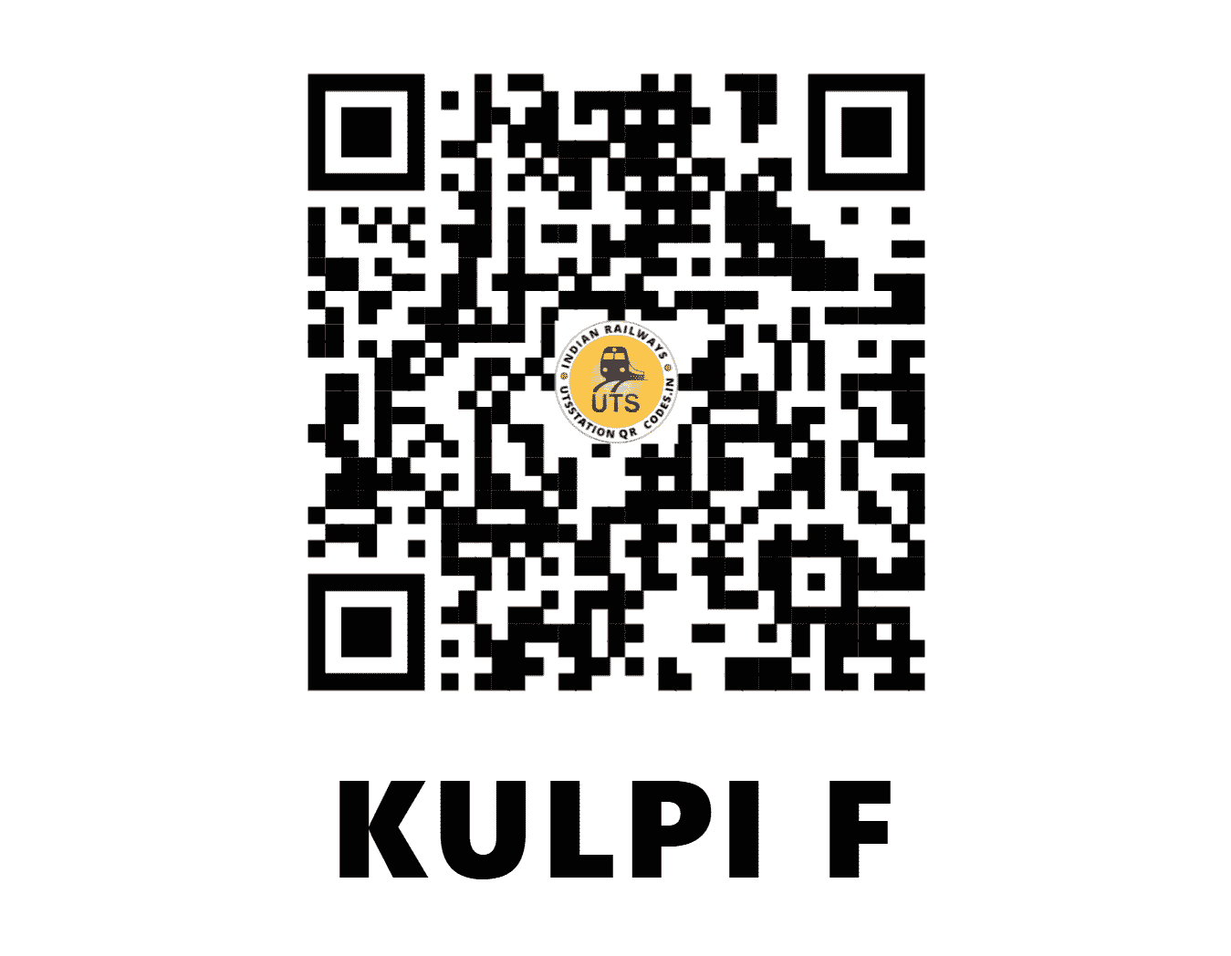 UTS QR Code for KULPI F - KLW (ER - WEST BENGAL)
